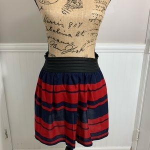 ⭐️7 for $25⭐️Red & Blue Stripe Mini Skirt